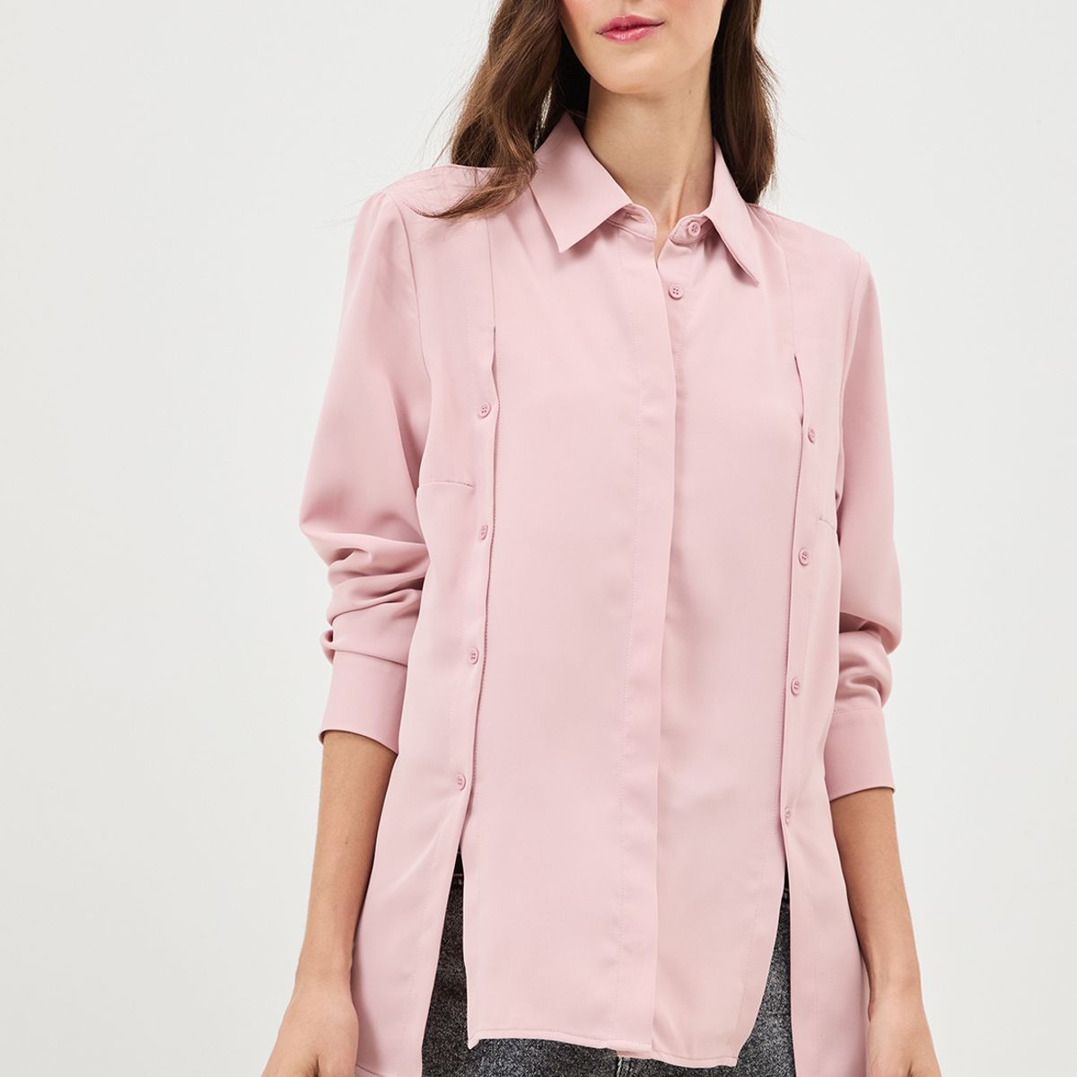 IO - Blusa Manga Larga Rosado Mujer Io
