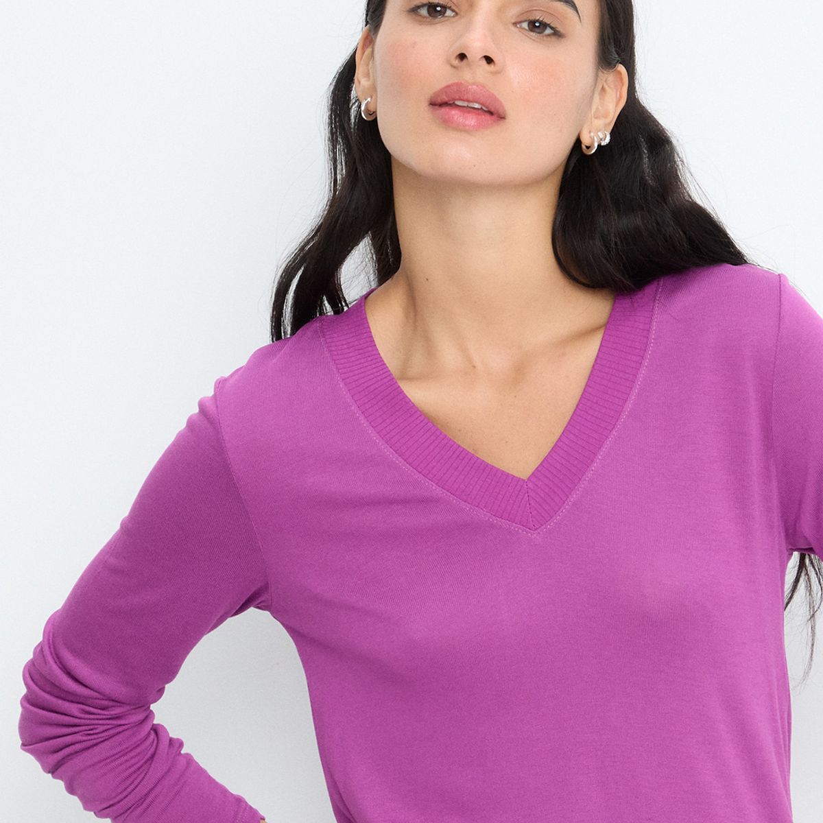 IO - Polera Manga Larga Fucsia Mujer Io
