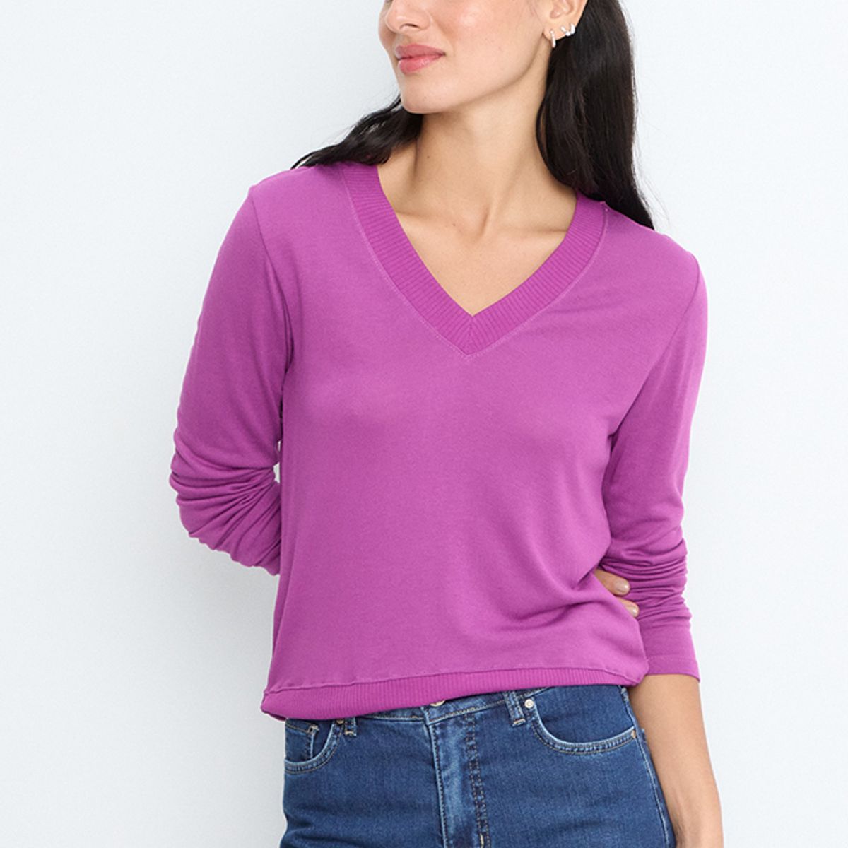 IO - Polera Manga Larga Fucsia Mujer Io