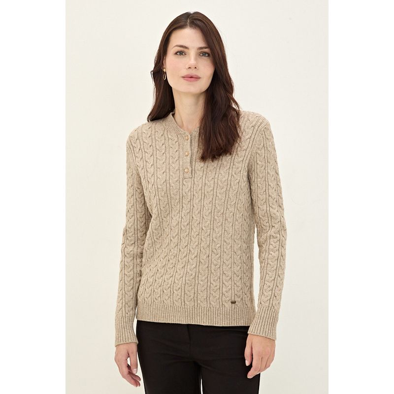 MA GRIFFE - Sweater Beige Mujer Magriffe