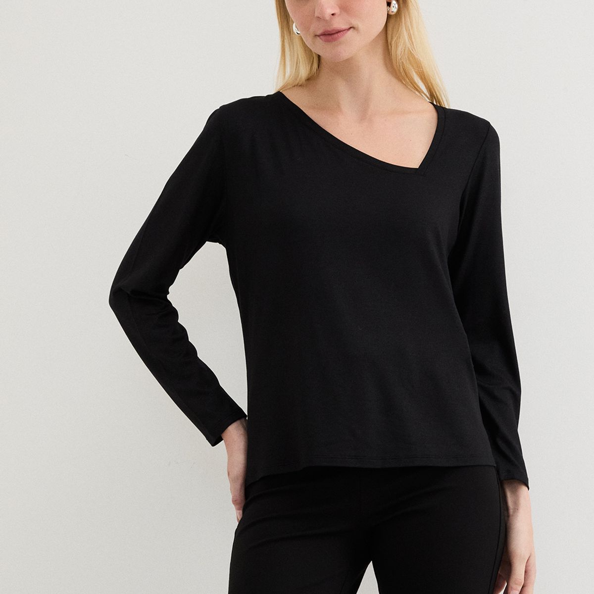 ASH - Polera Manga Larga Negro Mujer Ash