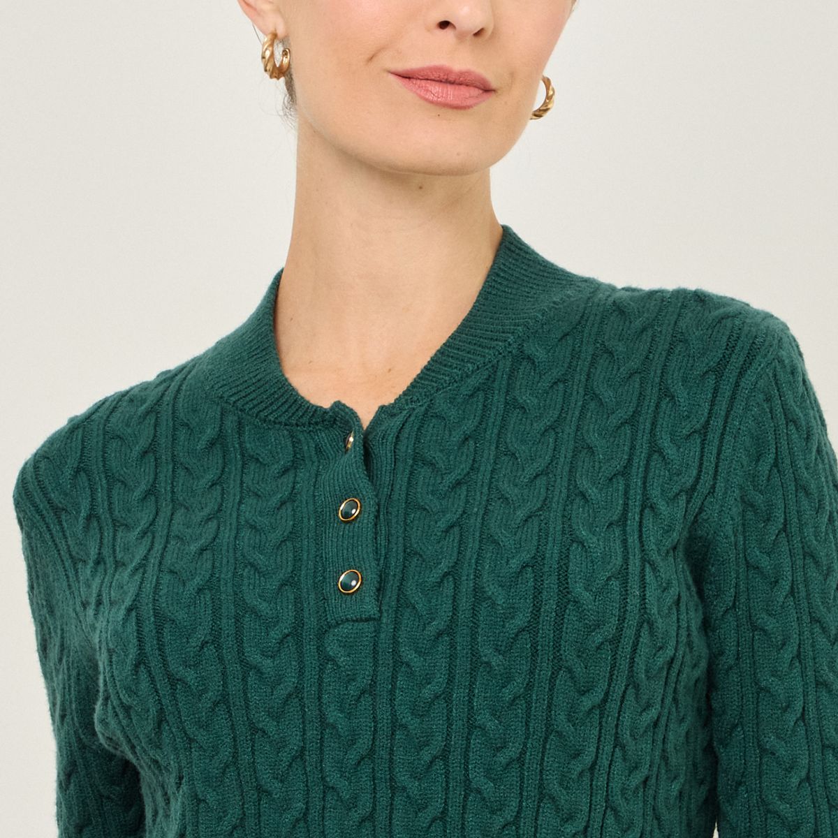 MA GRIFFE - Sweater Verde Musgo Mujer Magriffe