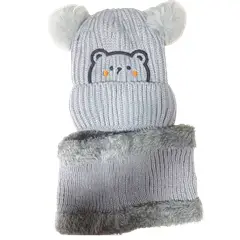 GENERICO - Set gorro y cuello para invierno para bebe y niños 2 años a 5 años.