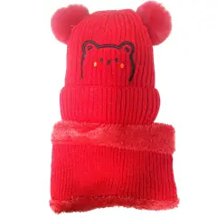 GENERICO - Set gorro y cuello para invierno para bebe y niños 2 años a 5 años.
