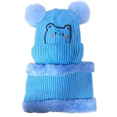 GENERICO - Set gorro y cuello para invierno para bebe y niños 2 años a 5 años.