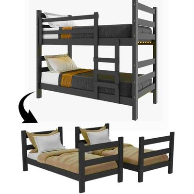 Imagen 2 del producto Camarote Litera Essenciale Cr Negro Con Escalera