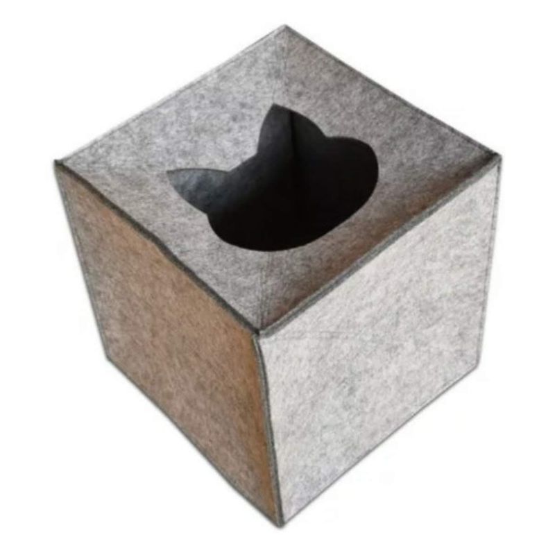 GENERICO - CASA FIELTRO CUBO PARA GATOS