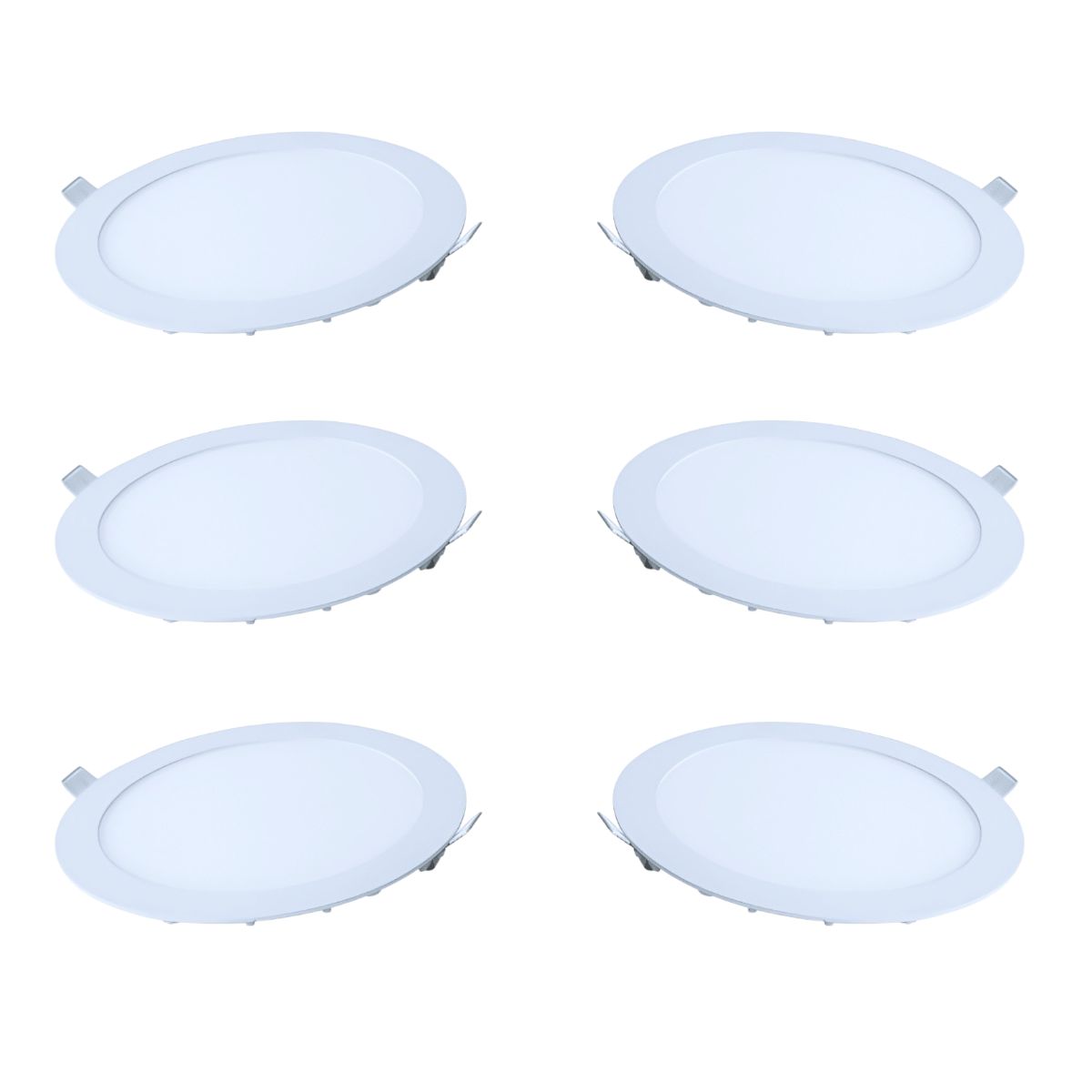 6 Focos Panel Led 24W Redondo Embutido 170/58mm Luz Neutra, marca WANT - Foto Principal