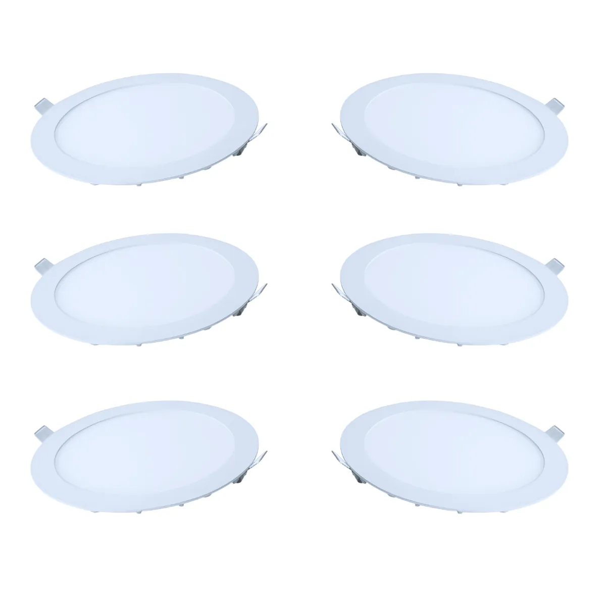 6 Focos Panel Led 24W Redondo Embutido 170/58mm Luz Neutra, marca WANT - Foto Principal