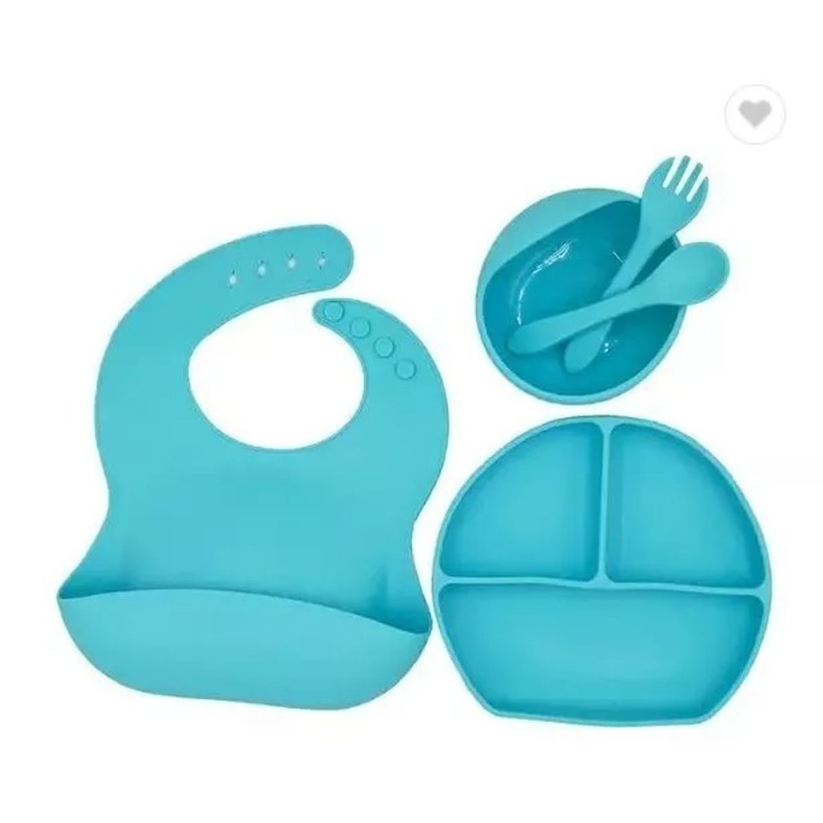 GENERICO - Set plato cubiertos 5unds para bebe