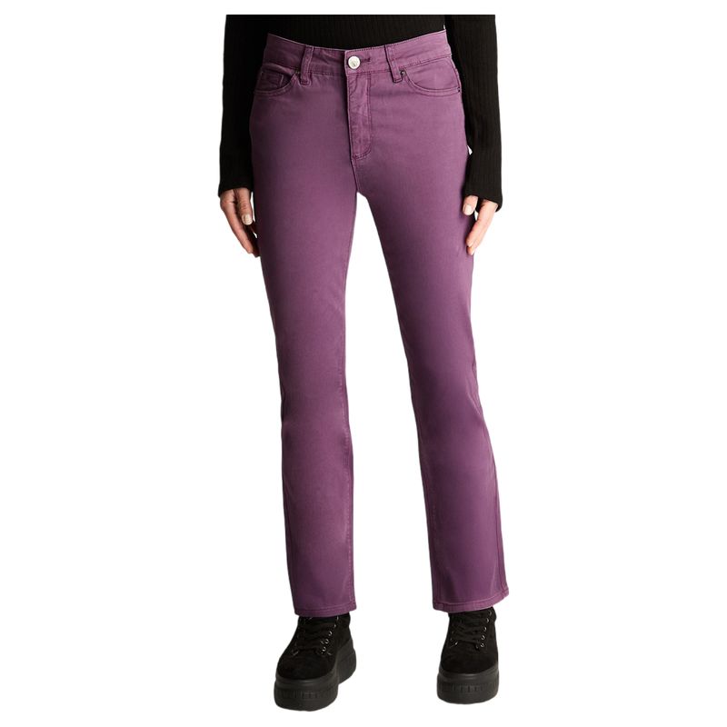 LORENZO DI PONTTI - Jeans Recto 5 Bolsillos Color Morado