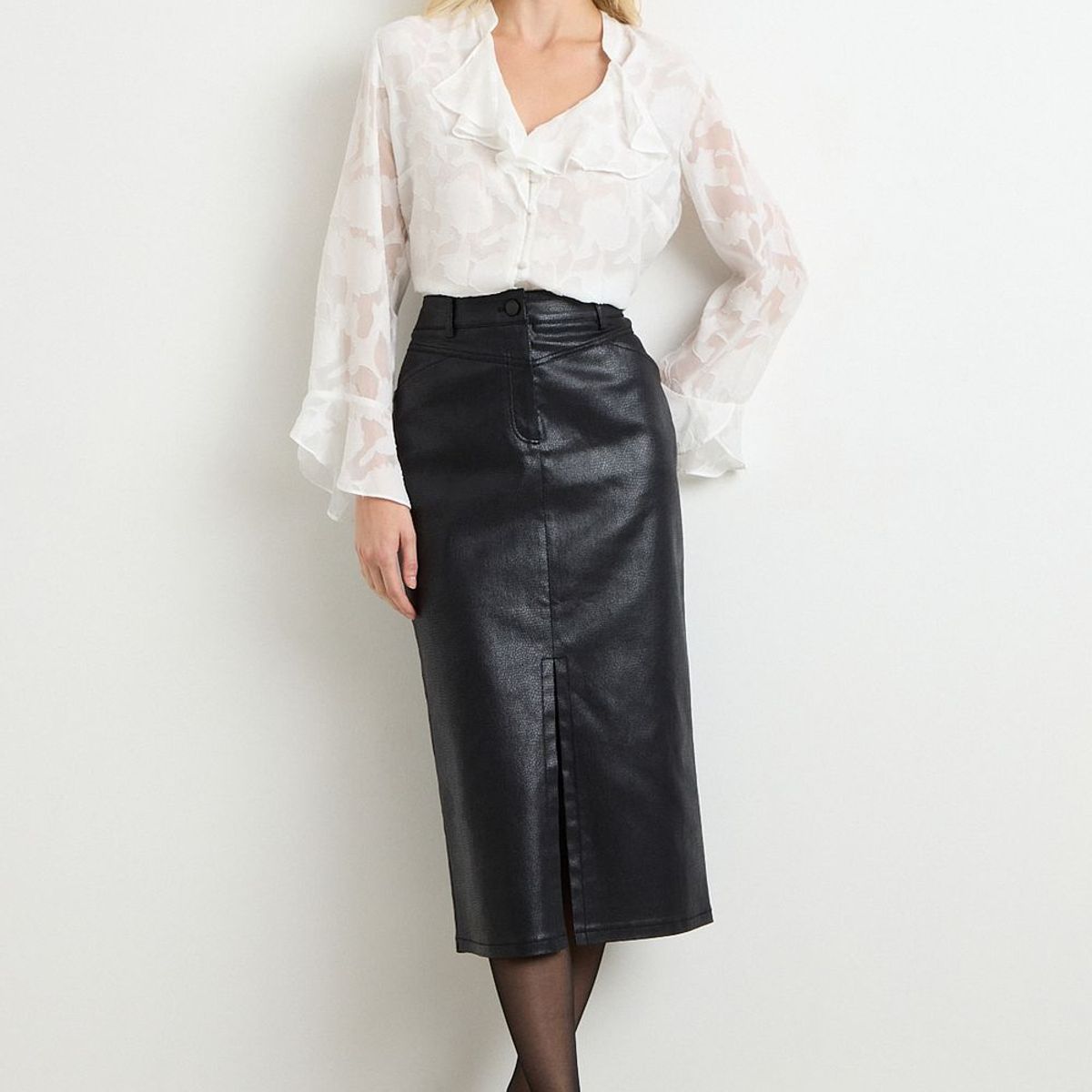 ASH - Falda Larga Negro Mujer Ash