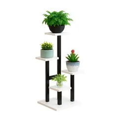GLOBAL LATIN GROUP - Estante para Plantas de Madera Soporte Decorativo Multiuso - Negro