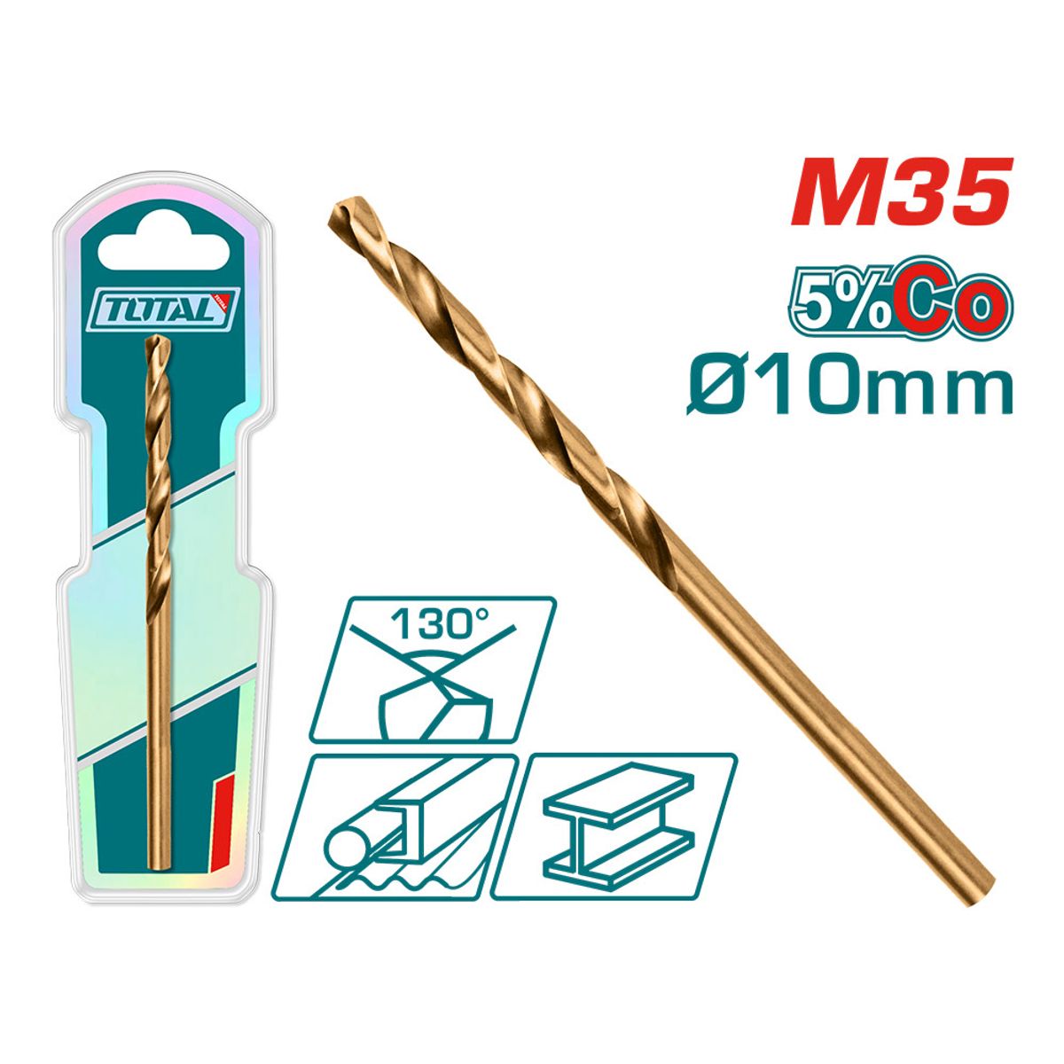 TOTAL TOOLS - Broca HSS-CO M35 10mm Total