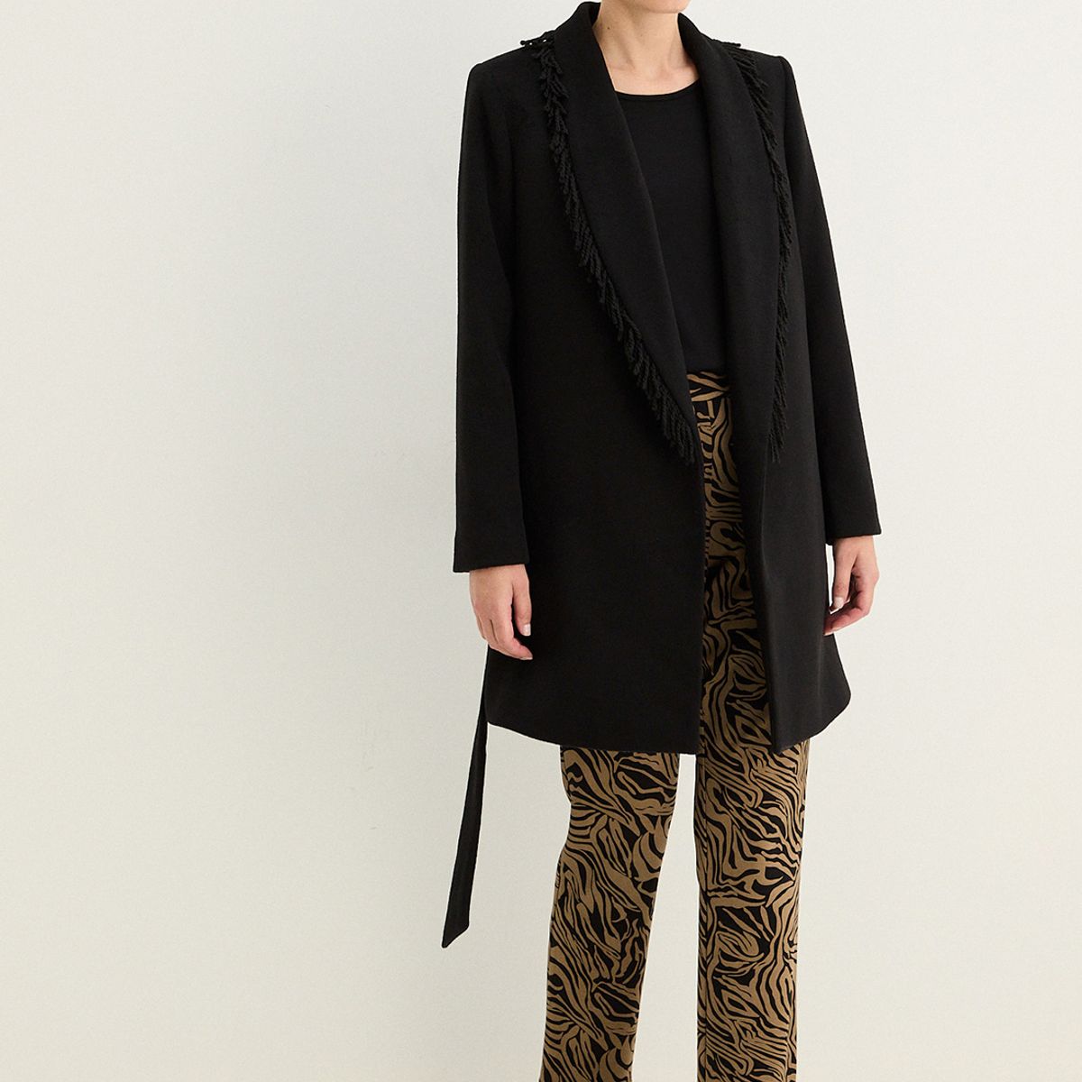 MA GRIFFE - Chaqueton Negro Mujer Magriffe