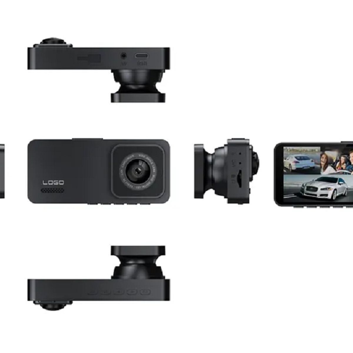 STARTECHOFFICE - Cámara Dashcam 3 Lentes FullHD Visión Nocturna Modo Estacionamiento