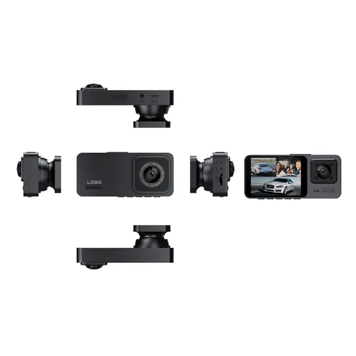 STARTECHOFFICE - Cámara Dashcam 3 Lentes FullHD Visión Nocturna Modo Estacionamiento