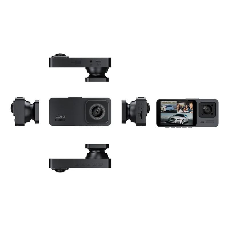 STARTECHOFFICE - Cámara Dashcam 3 Lentes FullHD Visión Nocturna Modo Estacionamiento