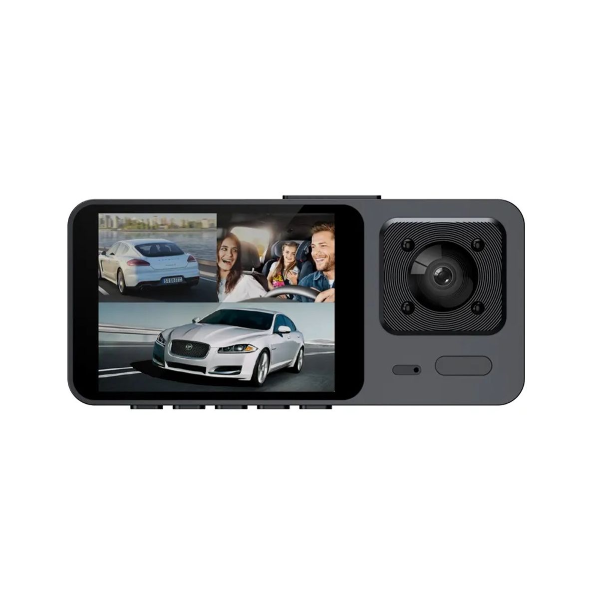 STARTECHOFFICE - Cámara Dashcam 3 Lentes FullHD Visión Nocturna Modo Estacionamiento