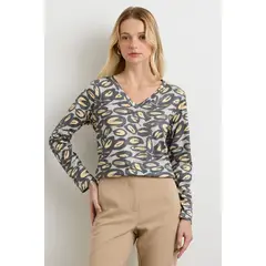 ASH - Polera Manga Larga Beige Mujer