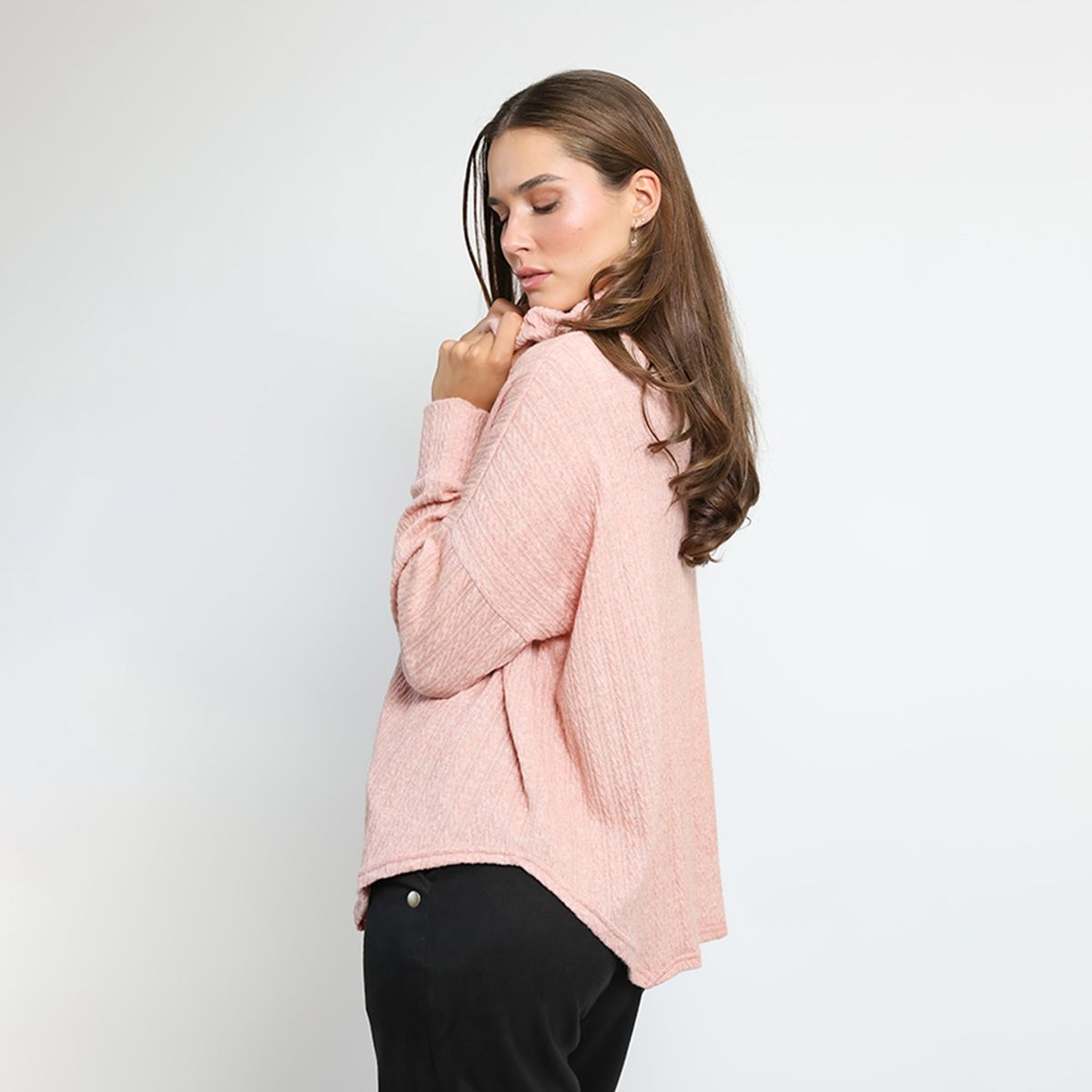 NATALIA SEGUEL - Sweater Trapecio Rosa Natalia Seguel