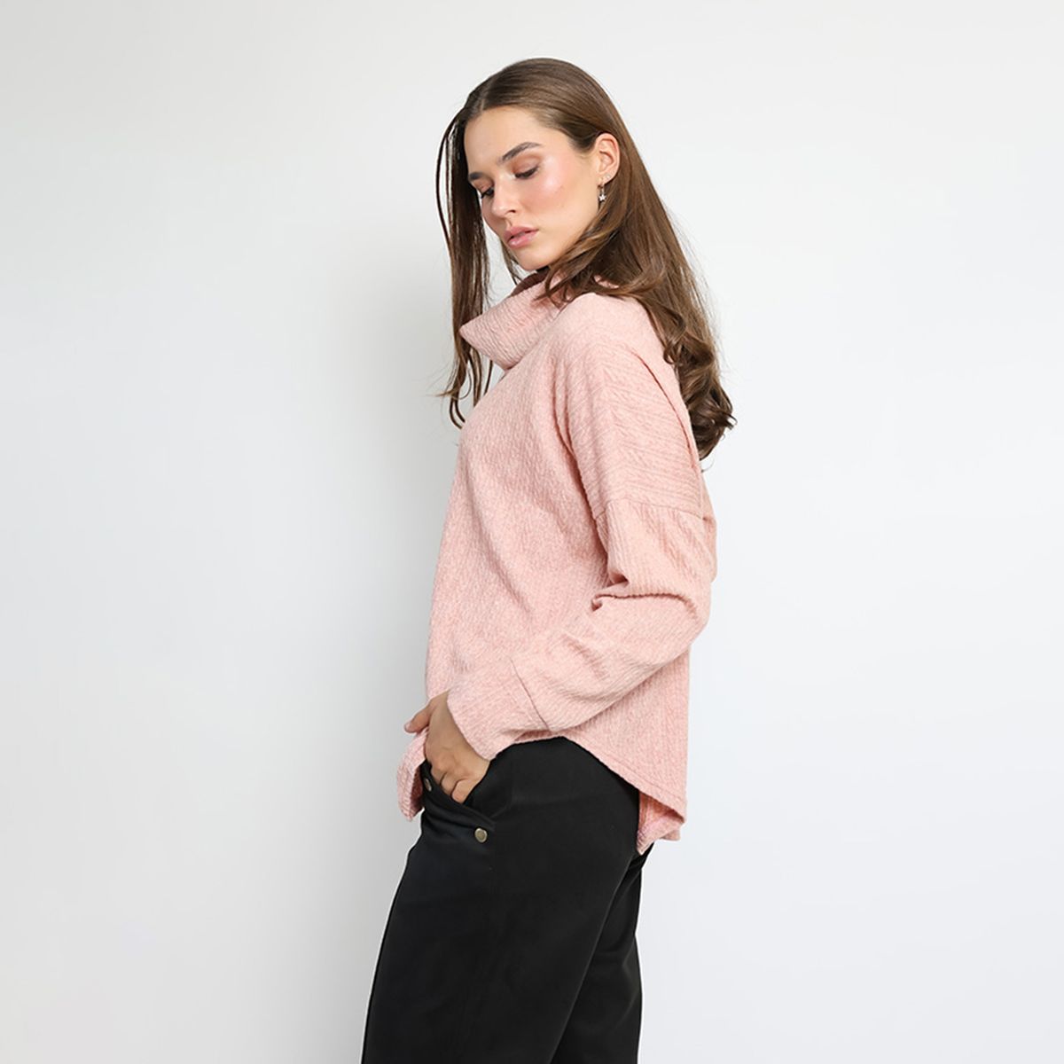 NATALIA SEGUEL - Sweater Trapecio Rosa Natalia Seguel