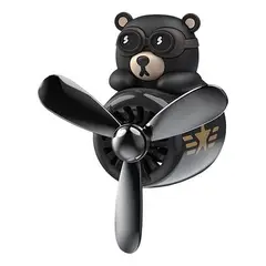 GENERICO - Difusor Aromatizador De Aire Para Auto Bear Pilot Oso Piloto - Negro.