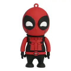 GENERICO - Usb Pendrive 16 Gb Deadpool Marvel - Rojo.