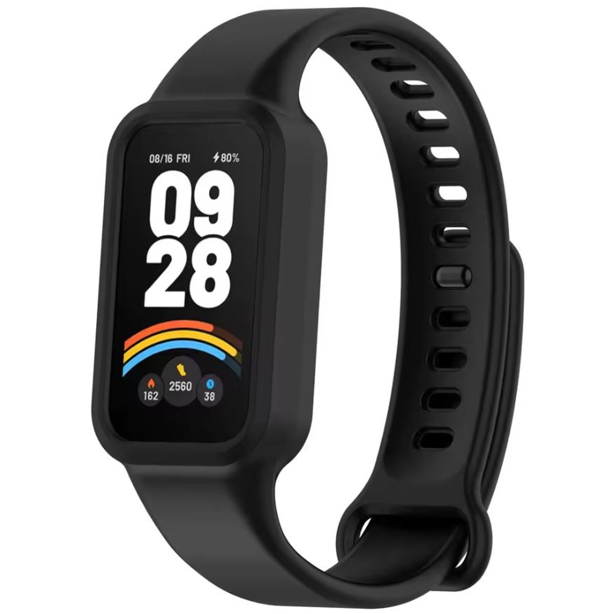 GENERICO - Correa Silicona Para Xiaomi Smart Band 9 Active Negra