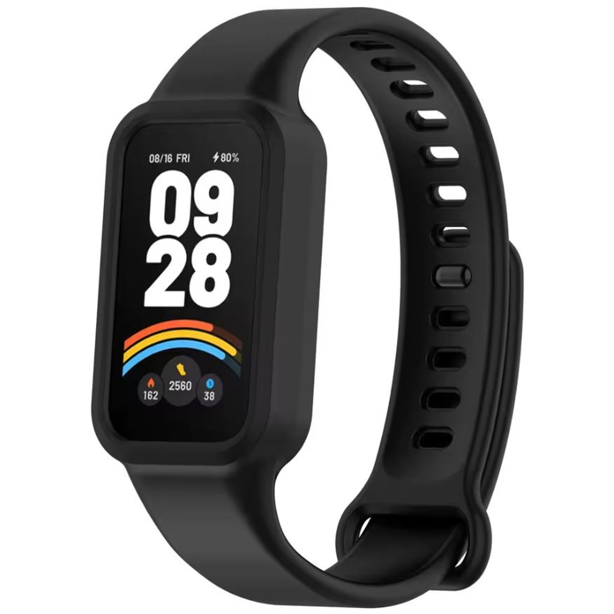 GENERICO - Correa Silicona Para Xiaomi Smart Band 9 Active Negra
