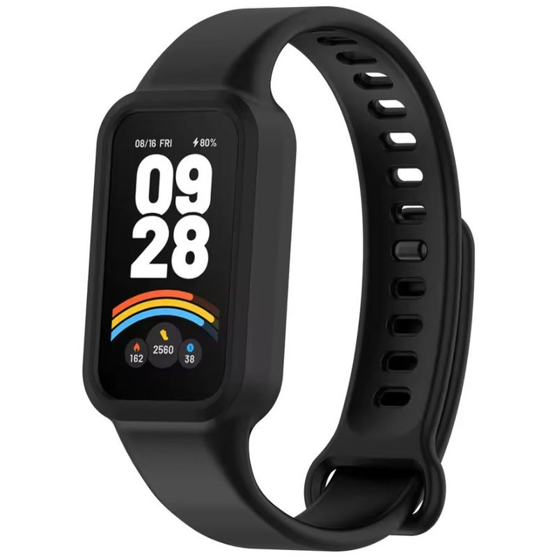 GENERICO - Correa Silicona Para Xiaomi Smart Band 9 Active Negra