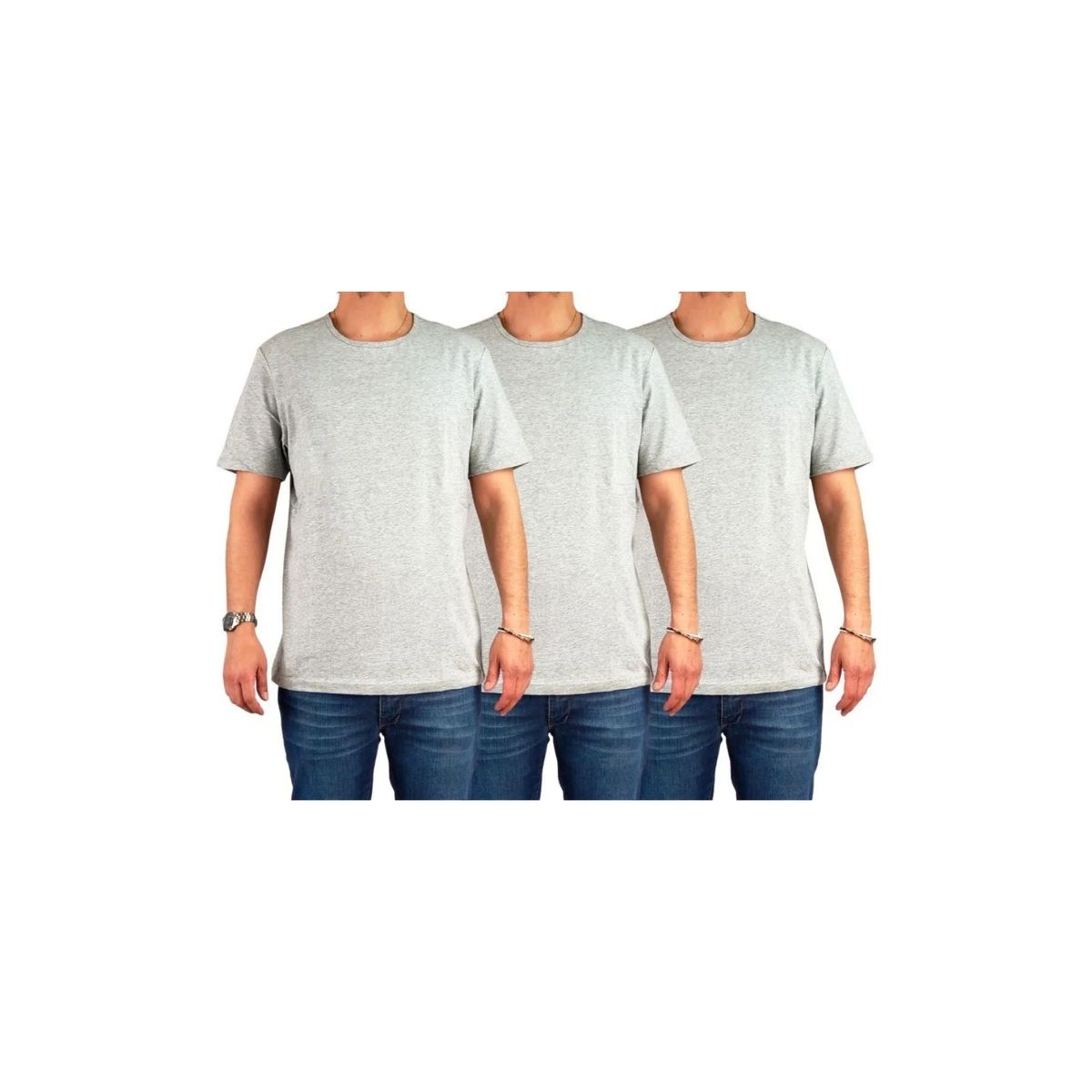 LOOK SHOP - Pack 3 Poleras Para Estampar Algodón Manga Corta Hombre 001