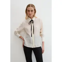 ASH - Blusa Manga Larga Crudo Mujer