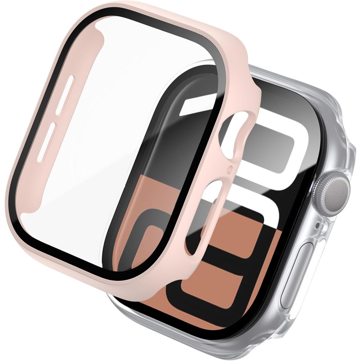 GENERICO - Protector Para Apple Watch 42mm Serie 10 Rosa Palo.