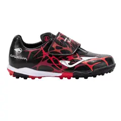 JOMA - Zapatilla Futbol Turf Kids Supercopa Jr Negro Rojo