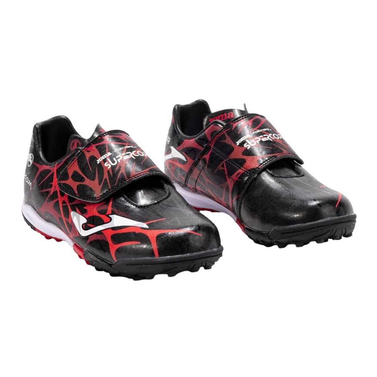 JOMA - Zapatilla Futbol Turf Kids Supercopa Jr Negro Rojo Joma