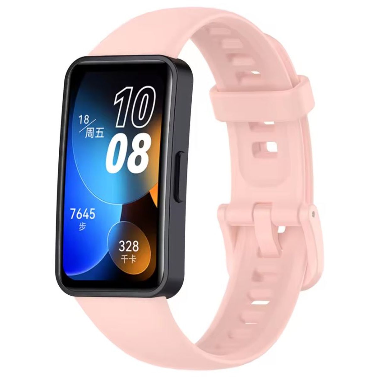 GENERICO - Correa Silicona Para Huawei Band 10 / 9 / 8 NFC Rosa Palo.
