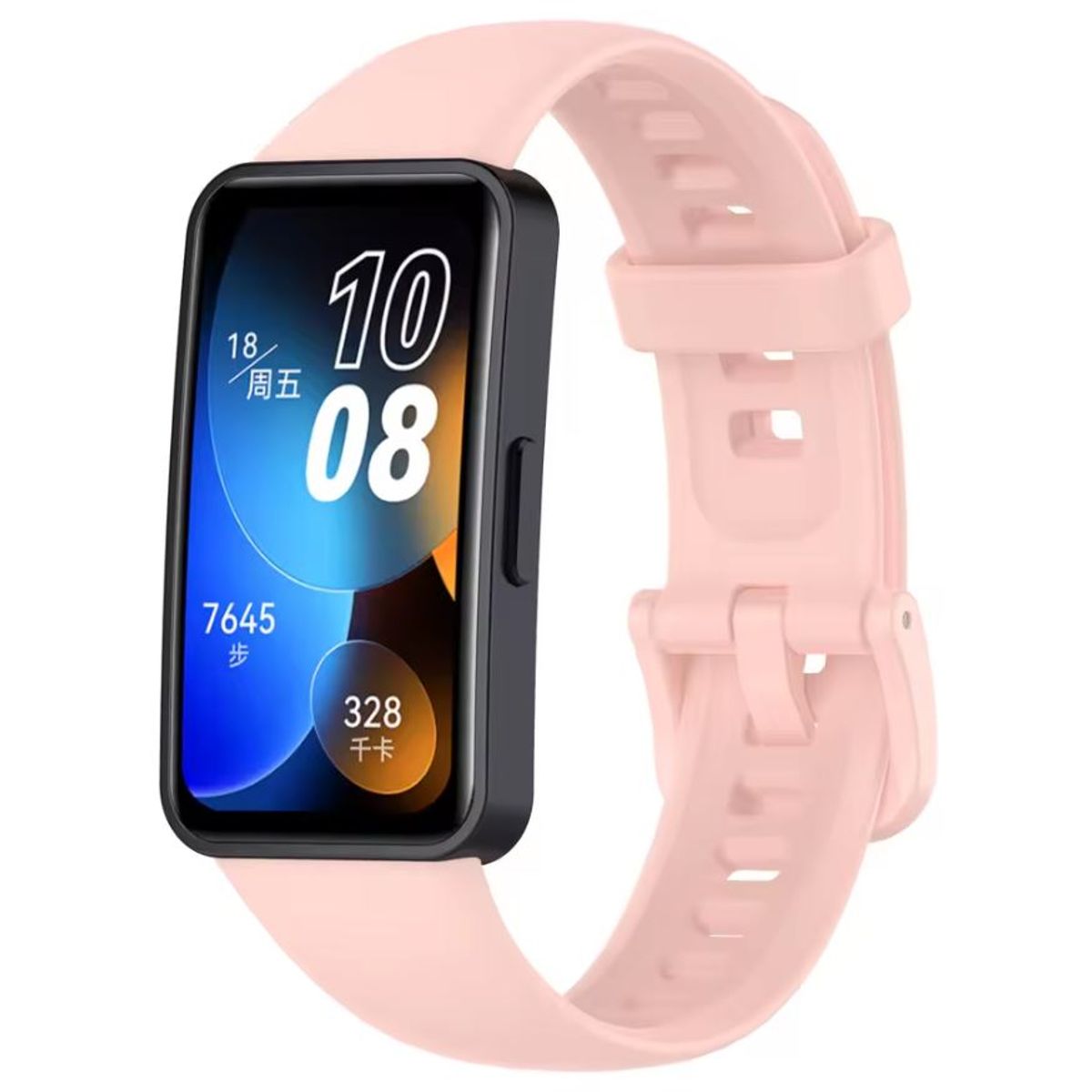 GENERICO - Correa Silicona Para Huawei Band 10 / 9 / 8 NFC Rosa Palo.