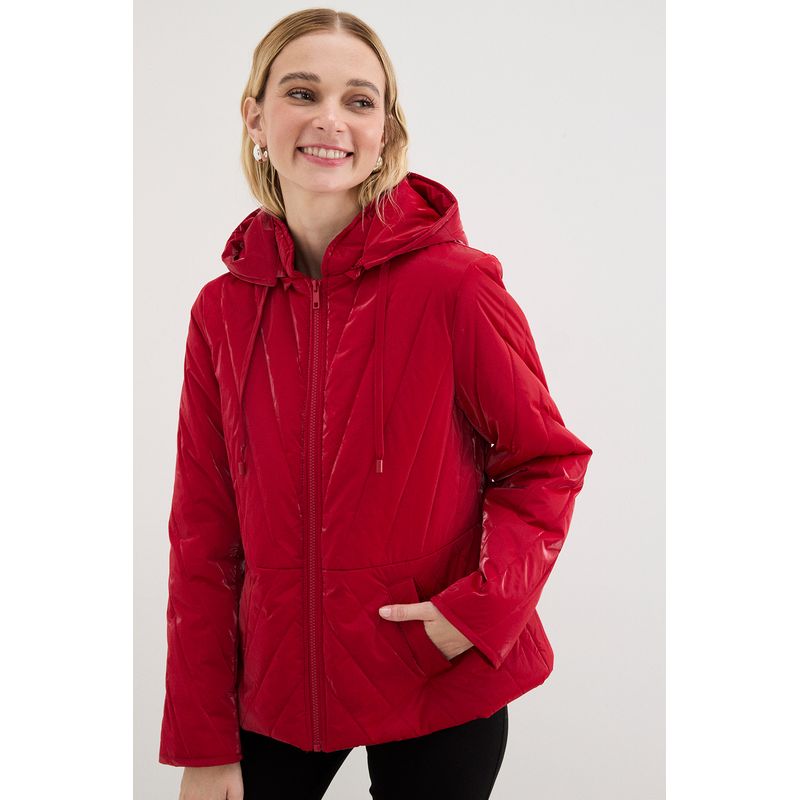 ASH - PARKA Peplum Roja Mujer ASH