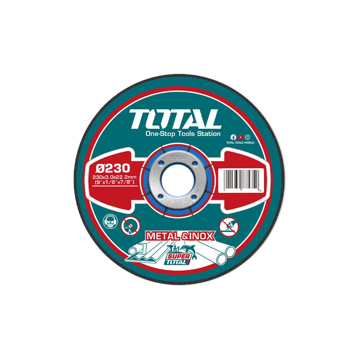 TOTAL TOOLS - Disco Abrasivo Corte Metal 230x30mm Total