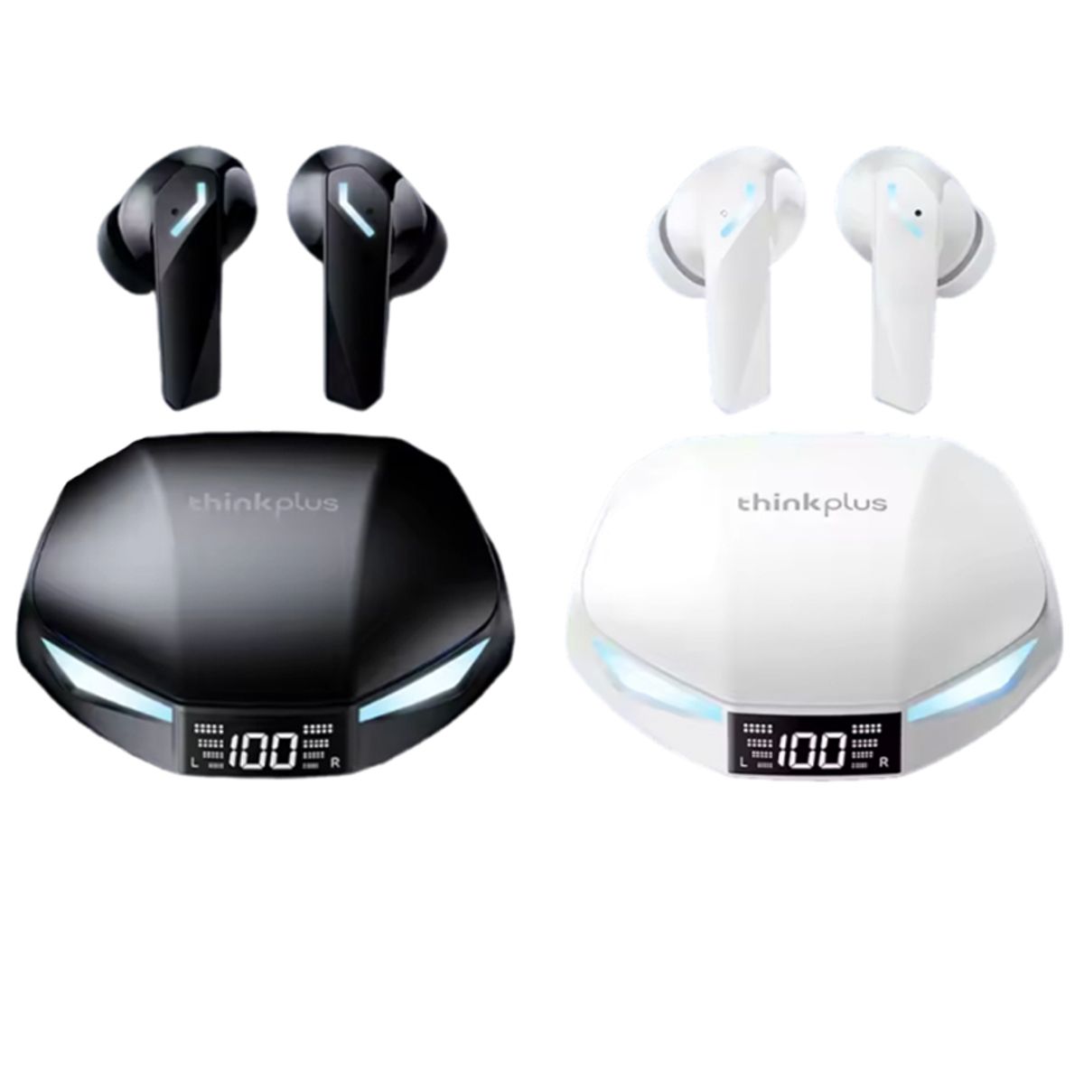 LENOVO - Set 2 Audífonos Lenovo XT55 Tws Bluetooth 5.4 -Blanco Y Negro