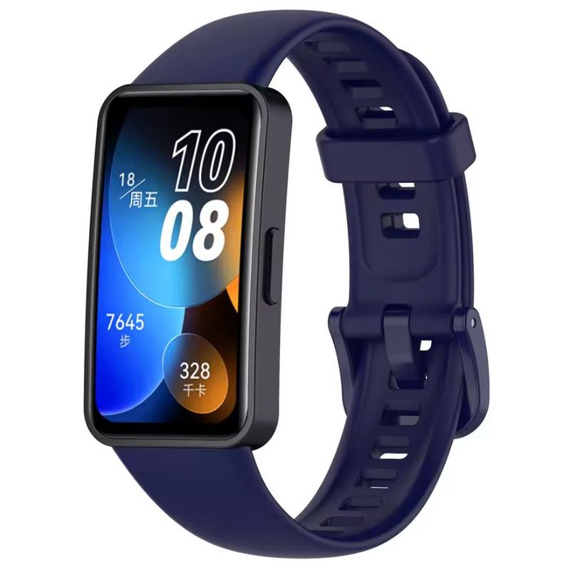 GENERICO - Correa Silicona Para Huawei Band 10 / 9 / 8 NFC Azul Marino.