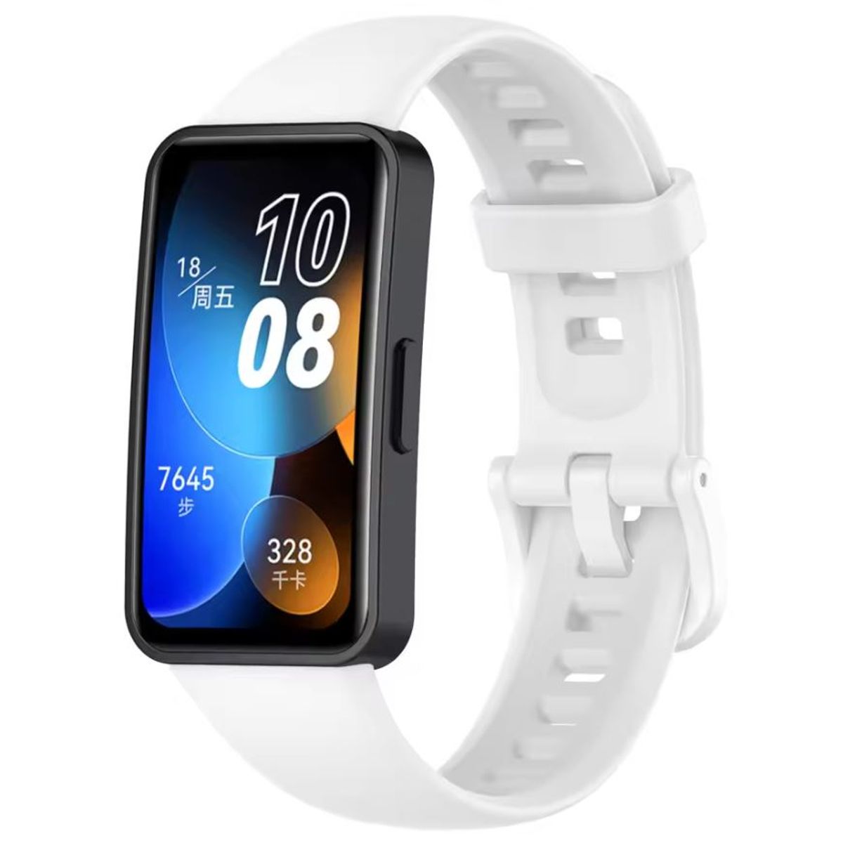 GENERICO - Correa Silicona Para Huawei Band 10 / 9 / 8 NFC Blanco.