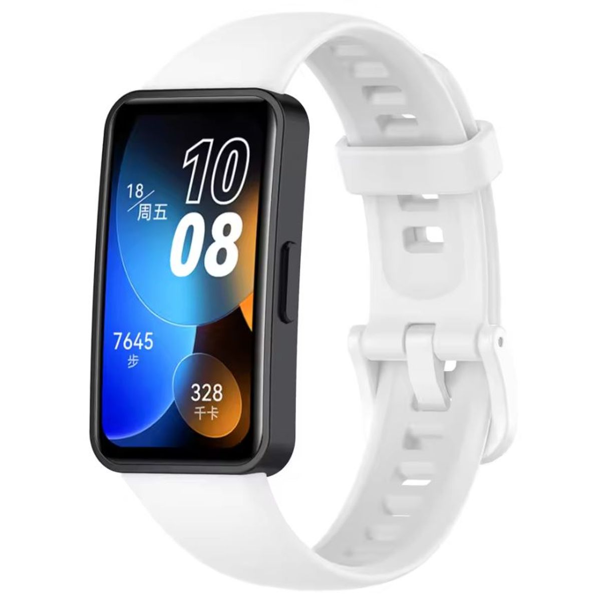 GENERICO - Correa Silicona Para Huawei Band 10 / 9 / 8 NFC Blanco.