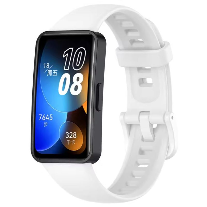 GENERICO - Correa Silicona Para Huawei Band 10 / 9 / 8 NFC Blanco.