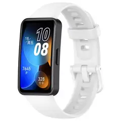 BANANA TIENDA - Correa Silicona Compatible con Huawei Band 10 / 9 / 8 NFC Blanco