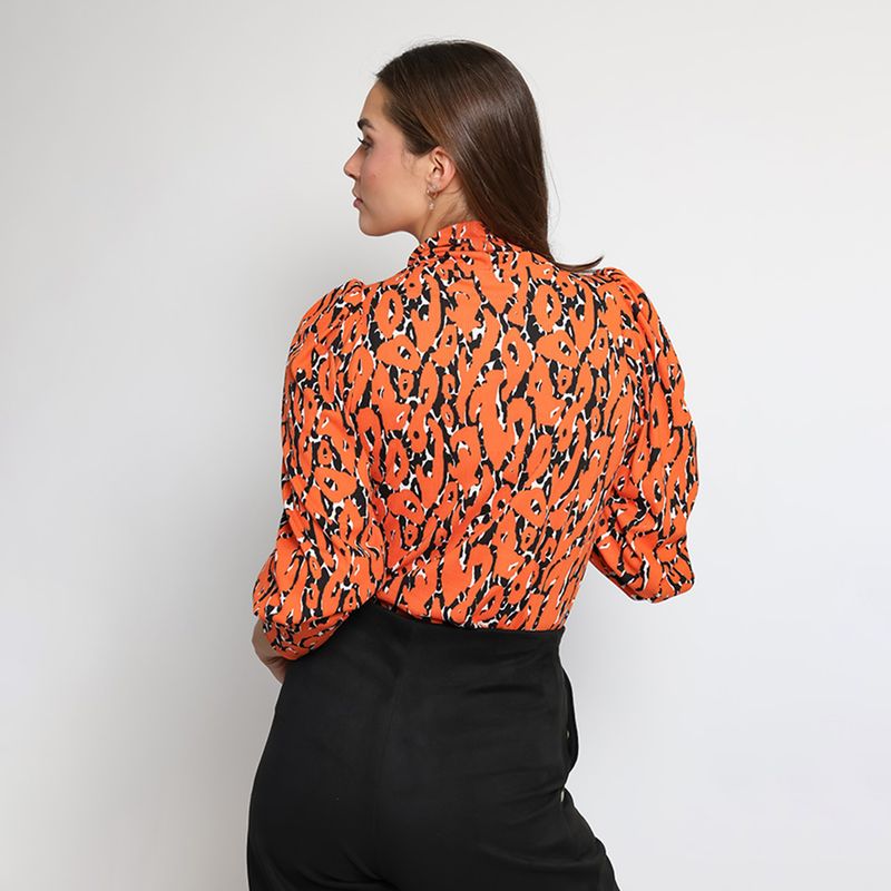 NATALIA SEGUEL - Polera Vane Naranjo Manchas Natalia Seguel
