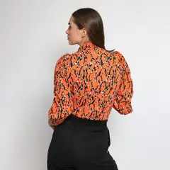 NATALIA SEGUEL - Polera Vane Naranjo Manchas