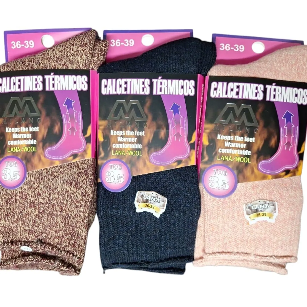 GARSIL - x4 Calcetines Ultra Termicos Gruesos De Lana Para Mujer