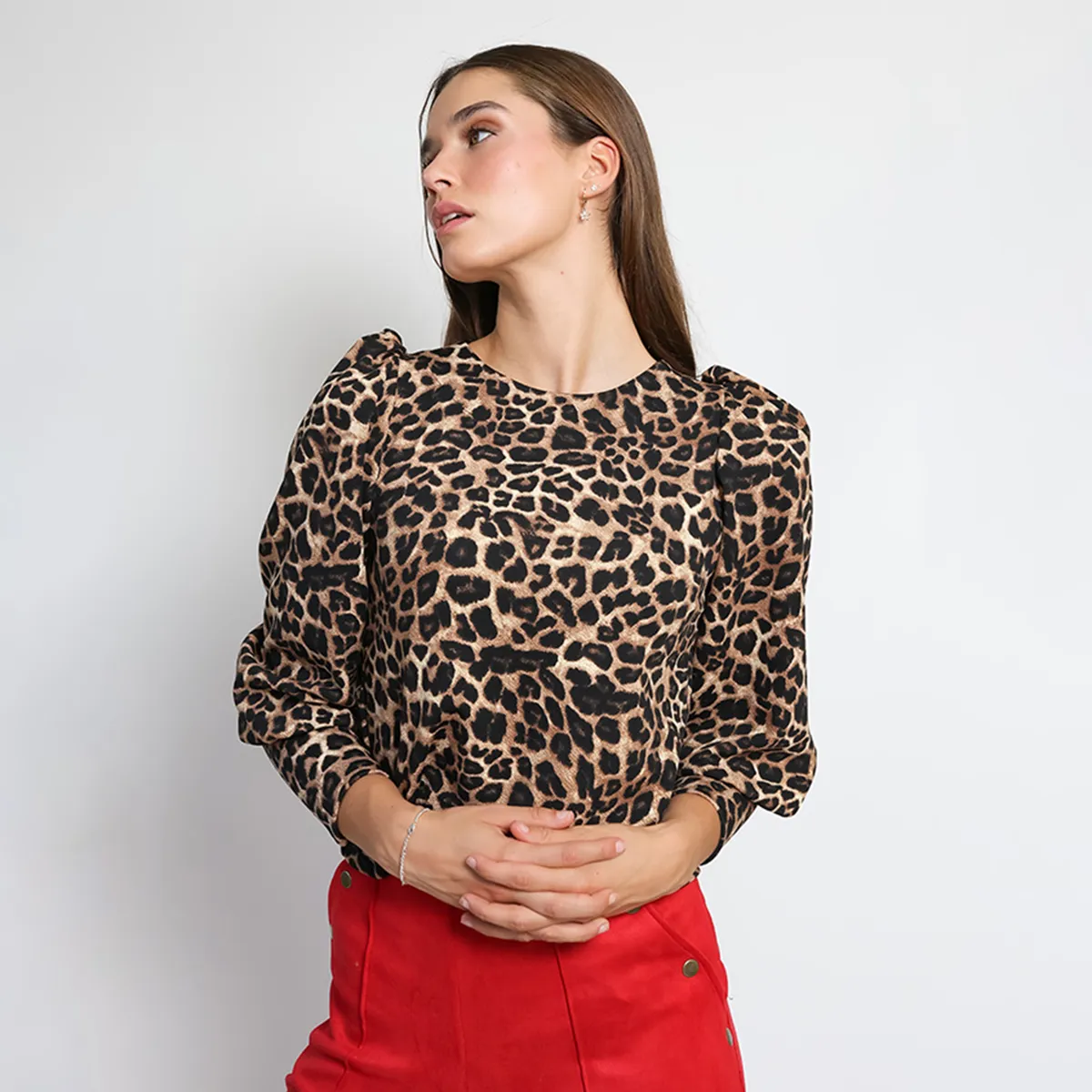 NATALIA SEGUEL - Polera Abril Animal Print Leopardo Natalia Seguel